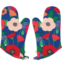 Poppy Oven Mitts Set/2