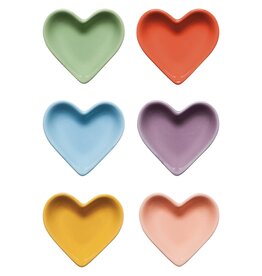 Colour Parade Heart Pinch Bowls Set/6