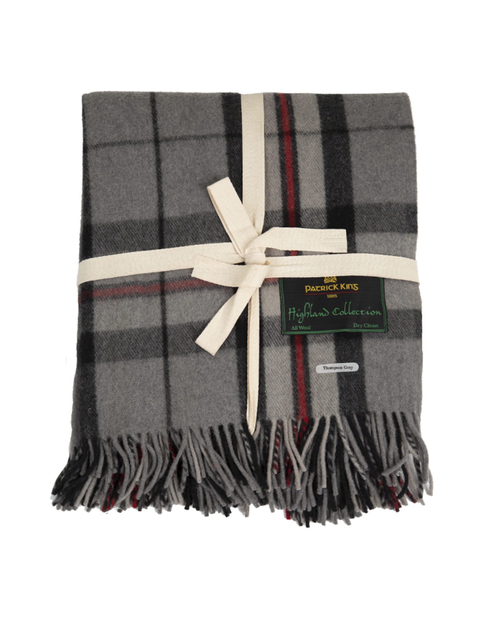 Patrick King Woollen Co. PK Highland Wool Throw - Thompson Grey