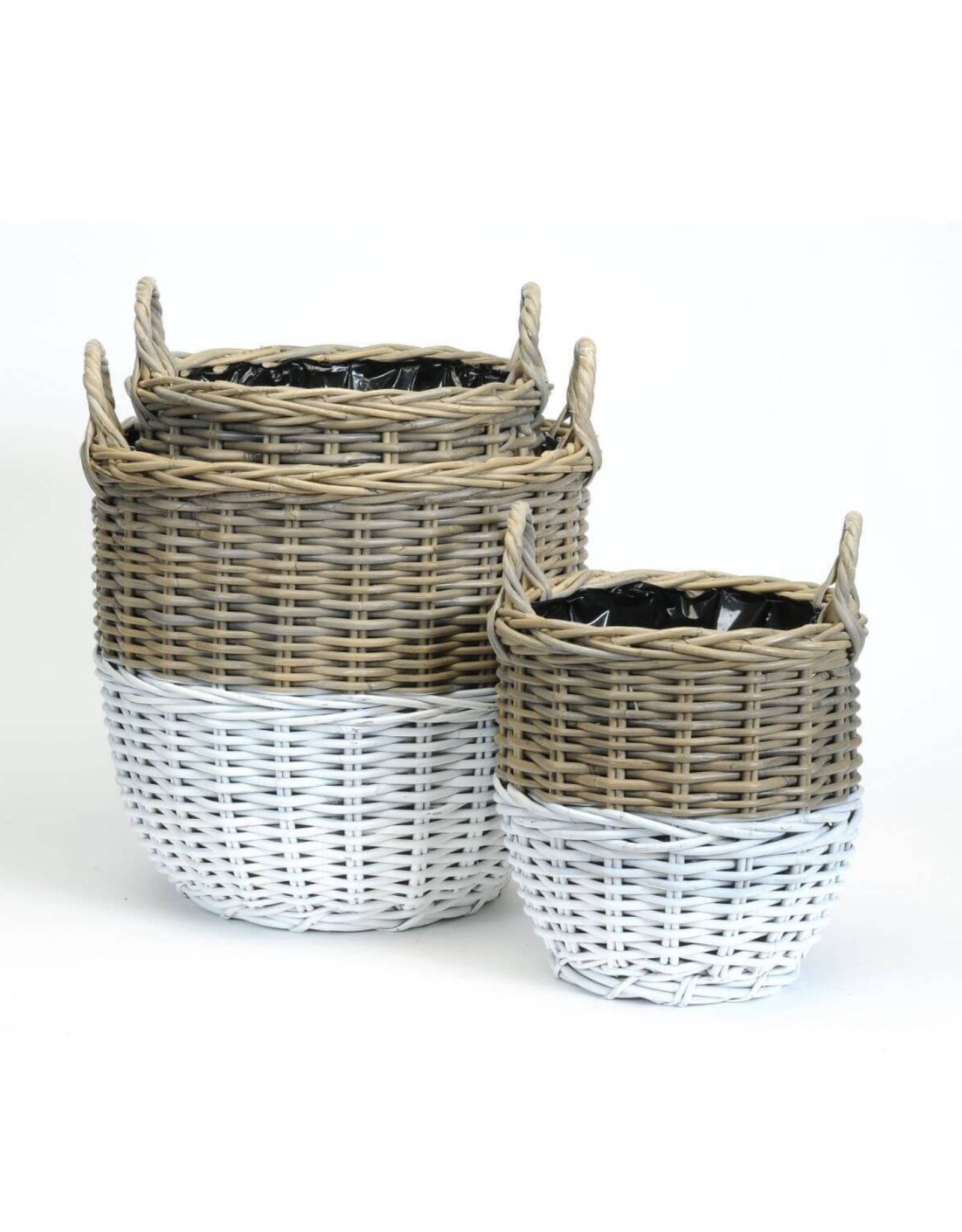 Round White Dipped Kubu Basket