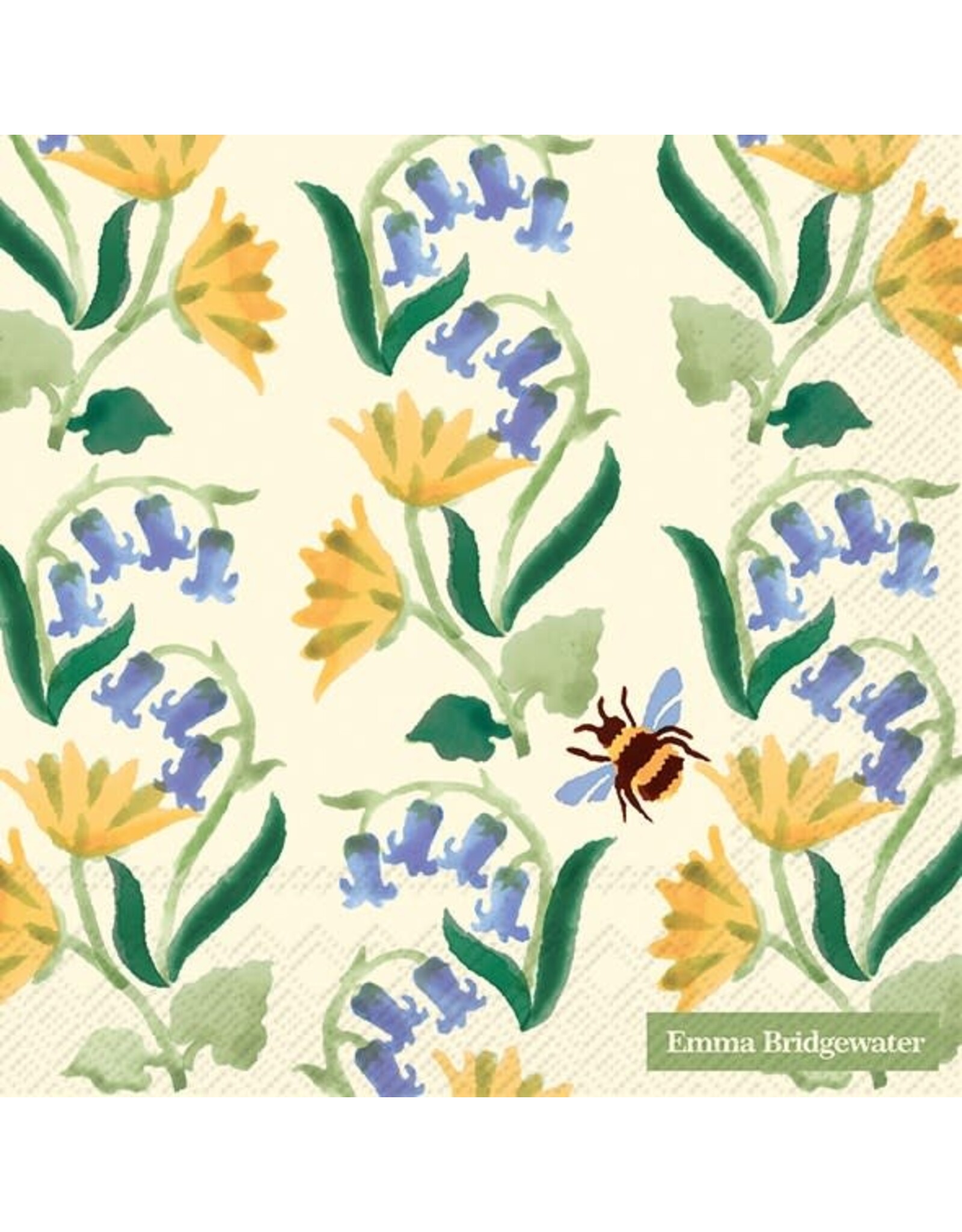 Bluebell And Celandine Cream - Luncheon Paper Napkin