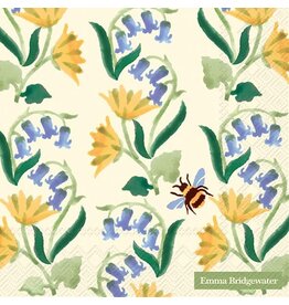 Bluebell And Celandine Cream - Luncheon Paper Napkin