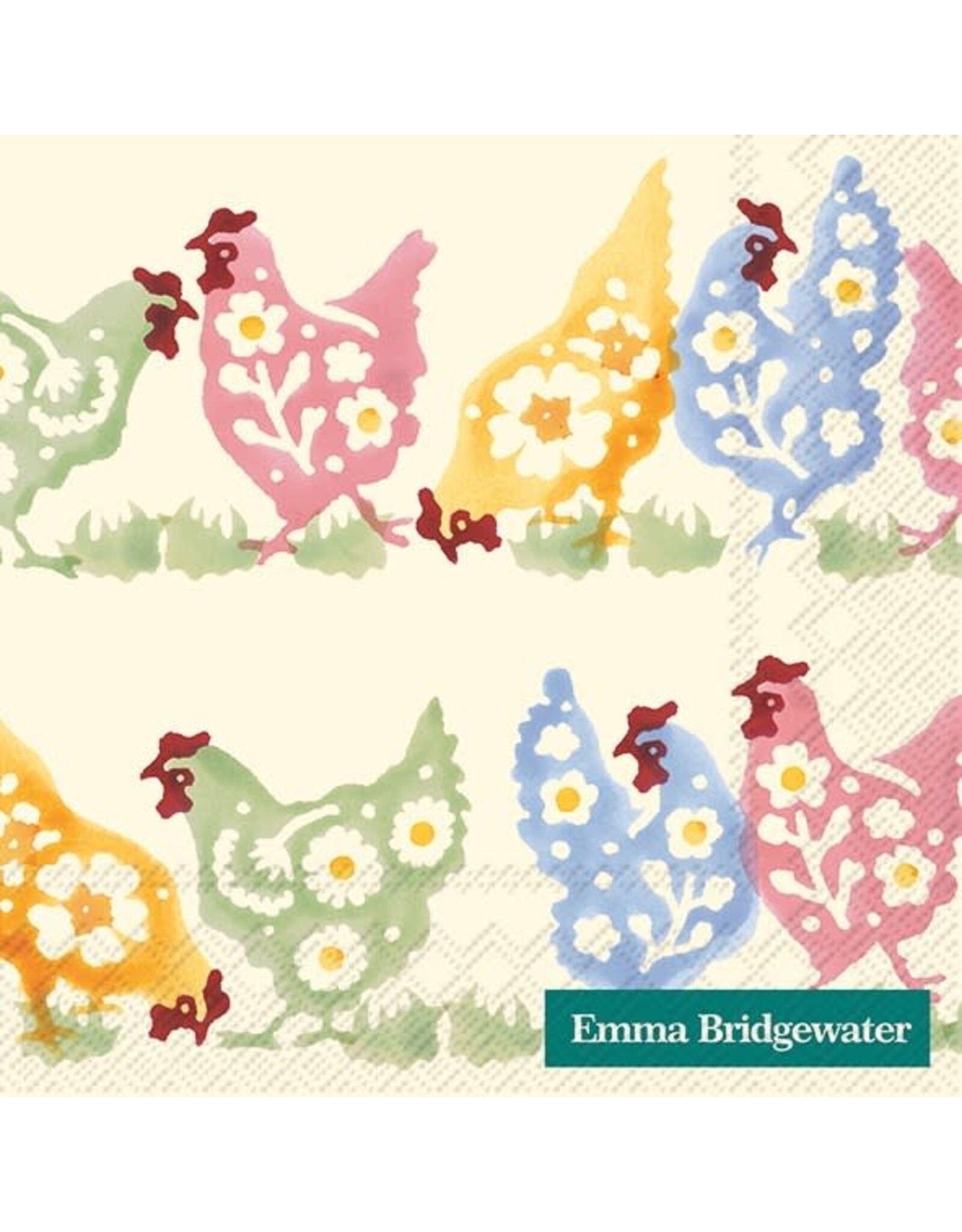Spring Chickens Cream - Paper Cocktail Napkin