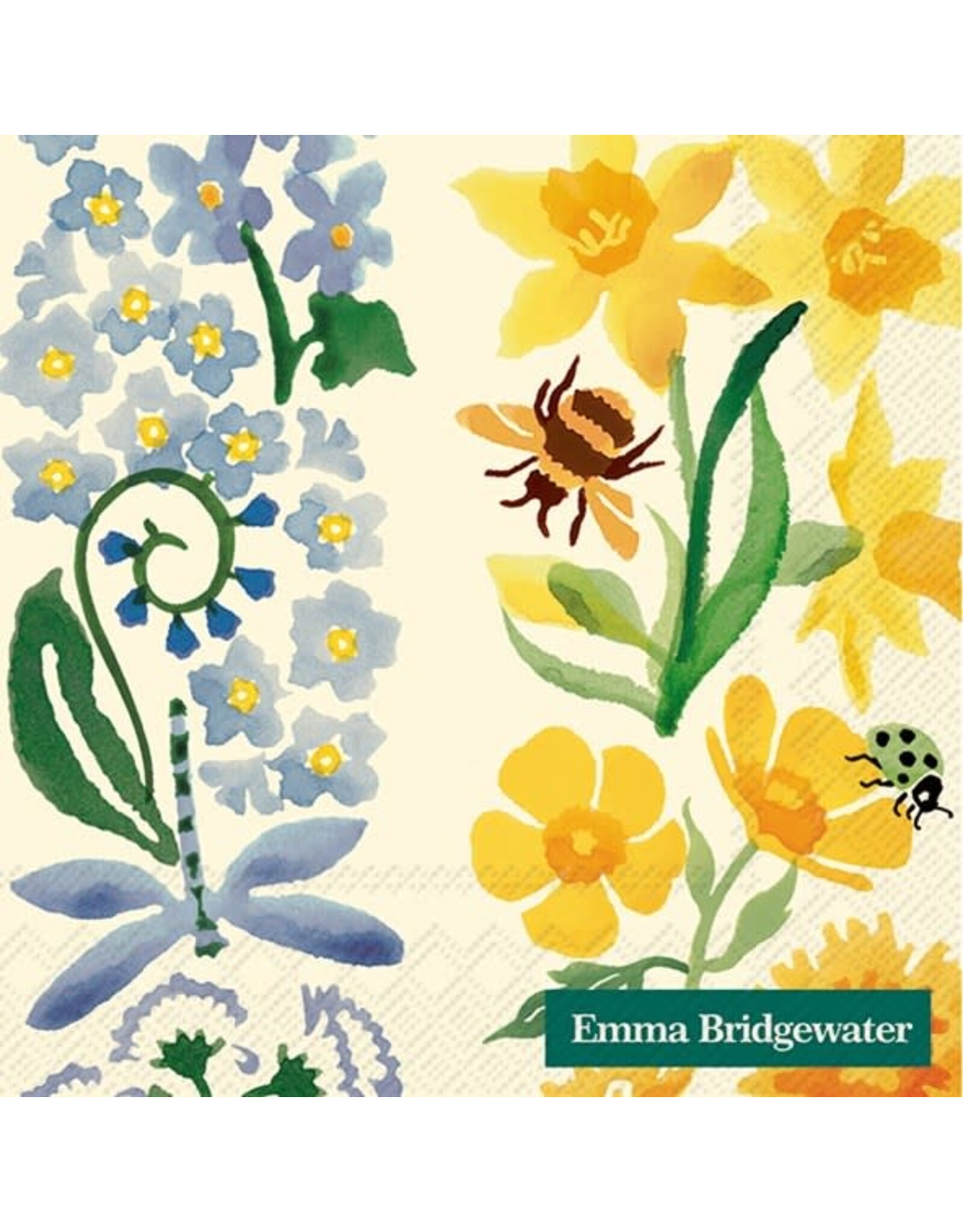 Wildflowers Cream - Paper Cocktail Napkin