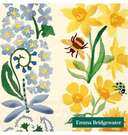 Wildflowers Cream - Paper Cocktail Napkin
