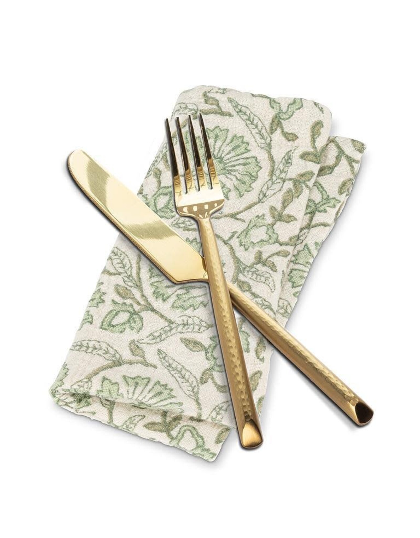 Green Floral Napkins Set of 4