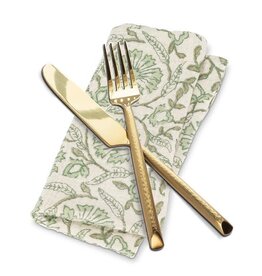 Green Floral Napkins Set of 4