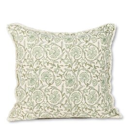 Green  Floral Pillow 20 x 20"