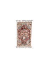 Blue & Burgundy Printed Floor Rug 2x3