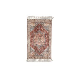 Blue & Burgundy Printed Floor Rug 2x3