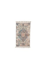 Blue & Ivory Printed Floor Rug 2x3