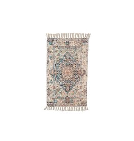 Blue & Ivory Printed Floor Rug 2x3