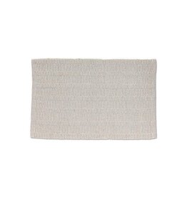 Short Stripe Woven Mat 1.5 x 2.5 - Grey&Ivory