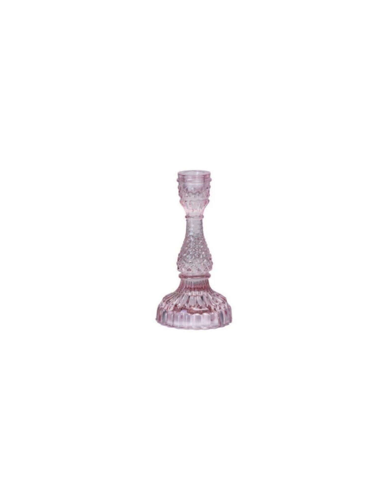 Old Country Design Bella Pressed Glass Candle Holder-