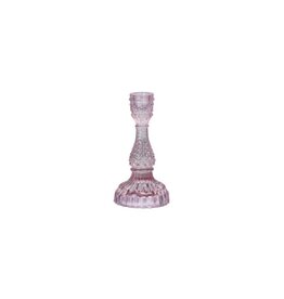 Old Country Design Bella Pressed Glass Candle Holder-
