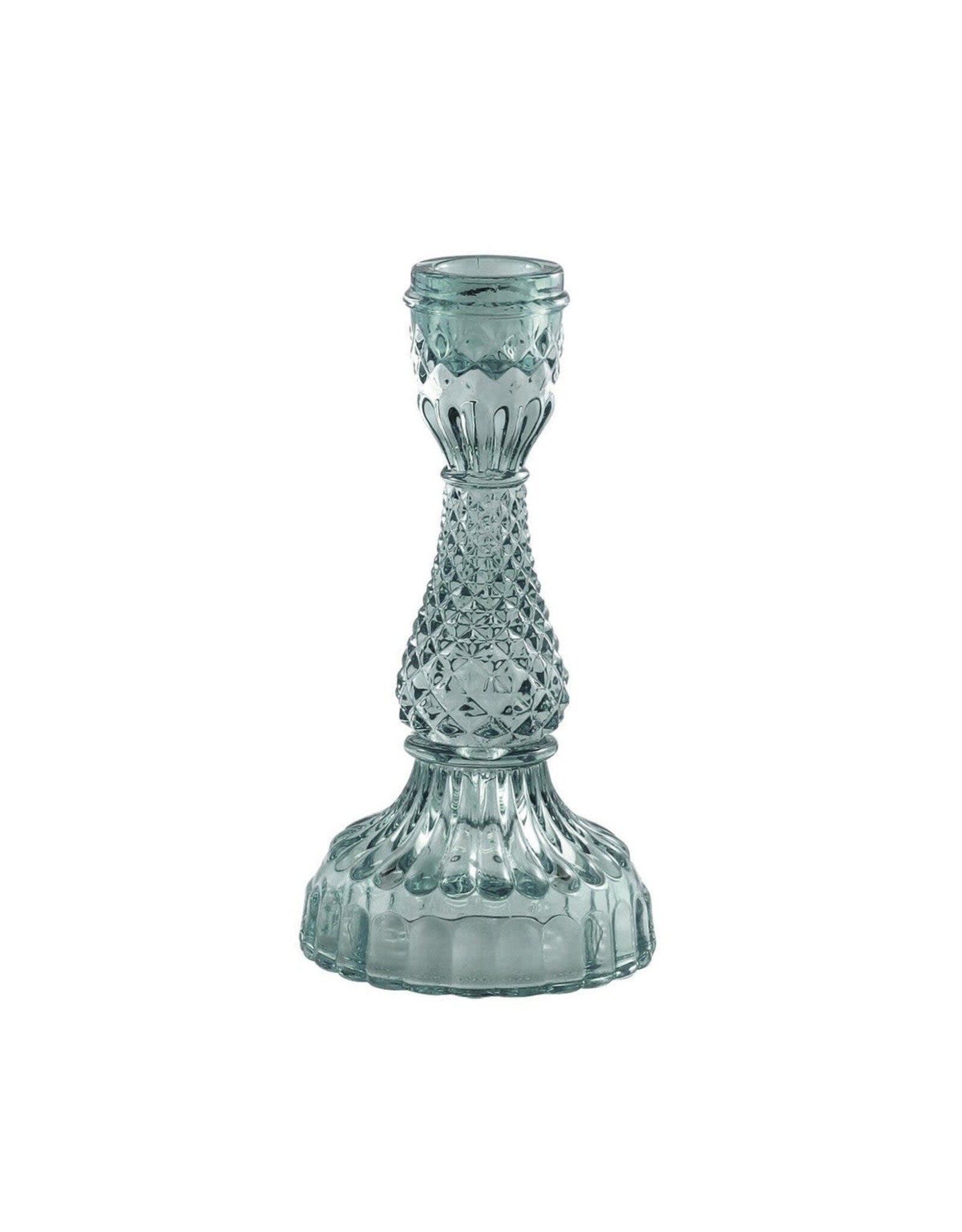 Old Country Design Bella Pressed Glass Candle Holder-
