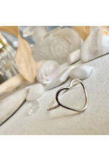 Pika & Bear Peri Heart Outline Ring Sterling Silver