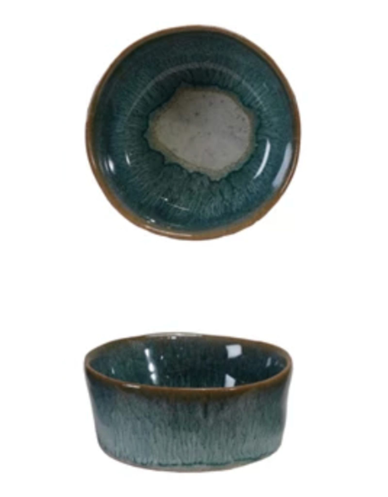 3" Round Reactive Glaze Stoneware Dish
