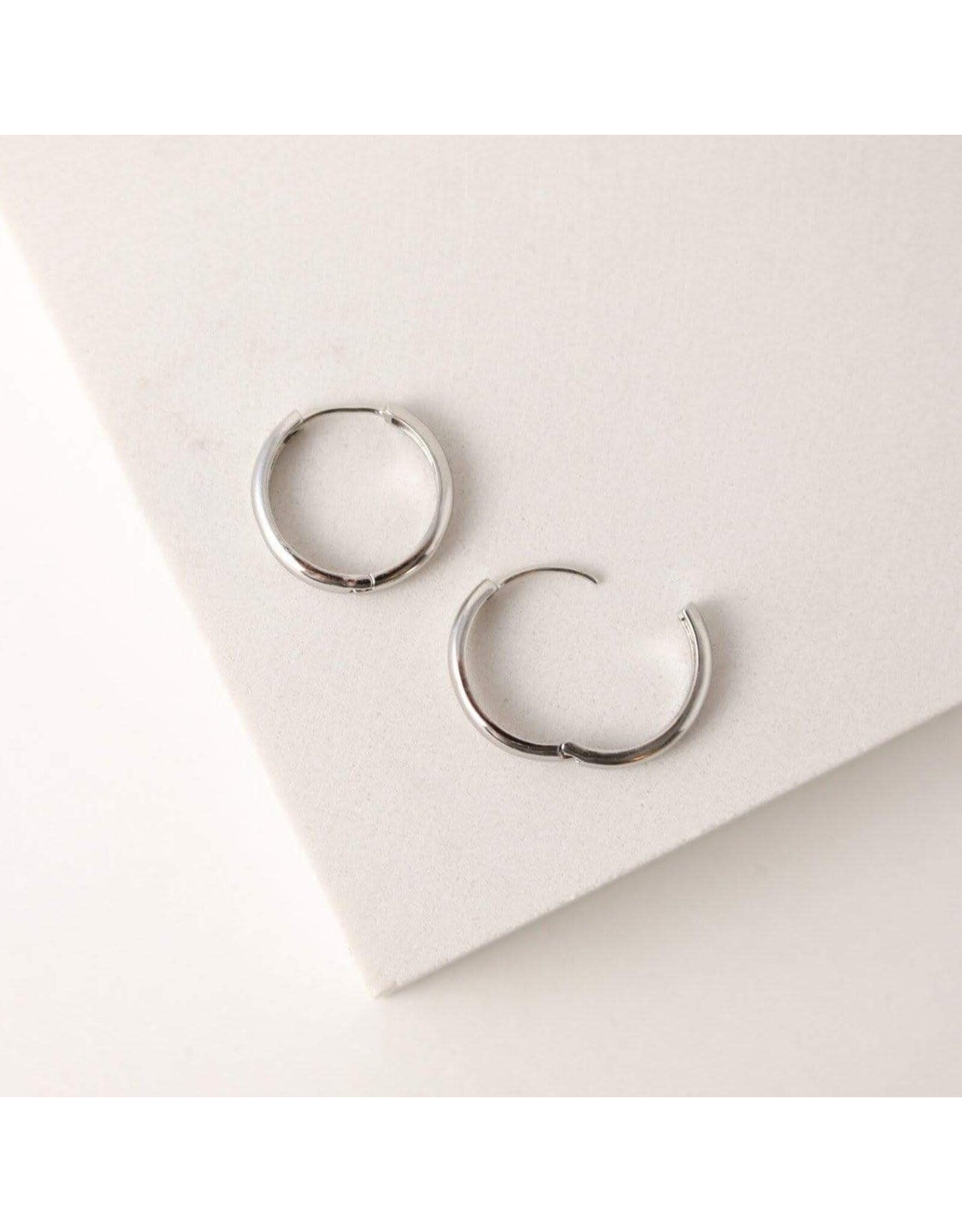 Tube 20mm Hoop Earrings - Silver