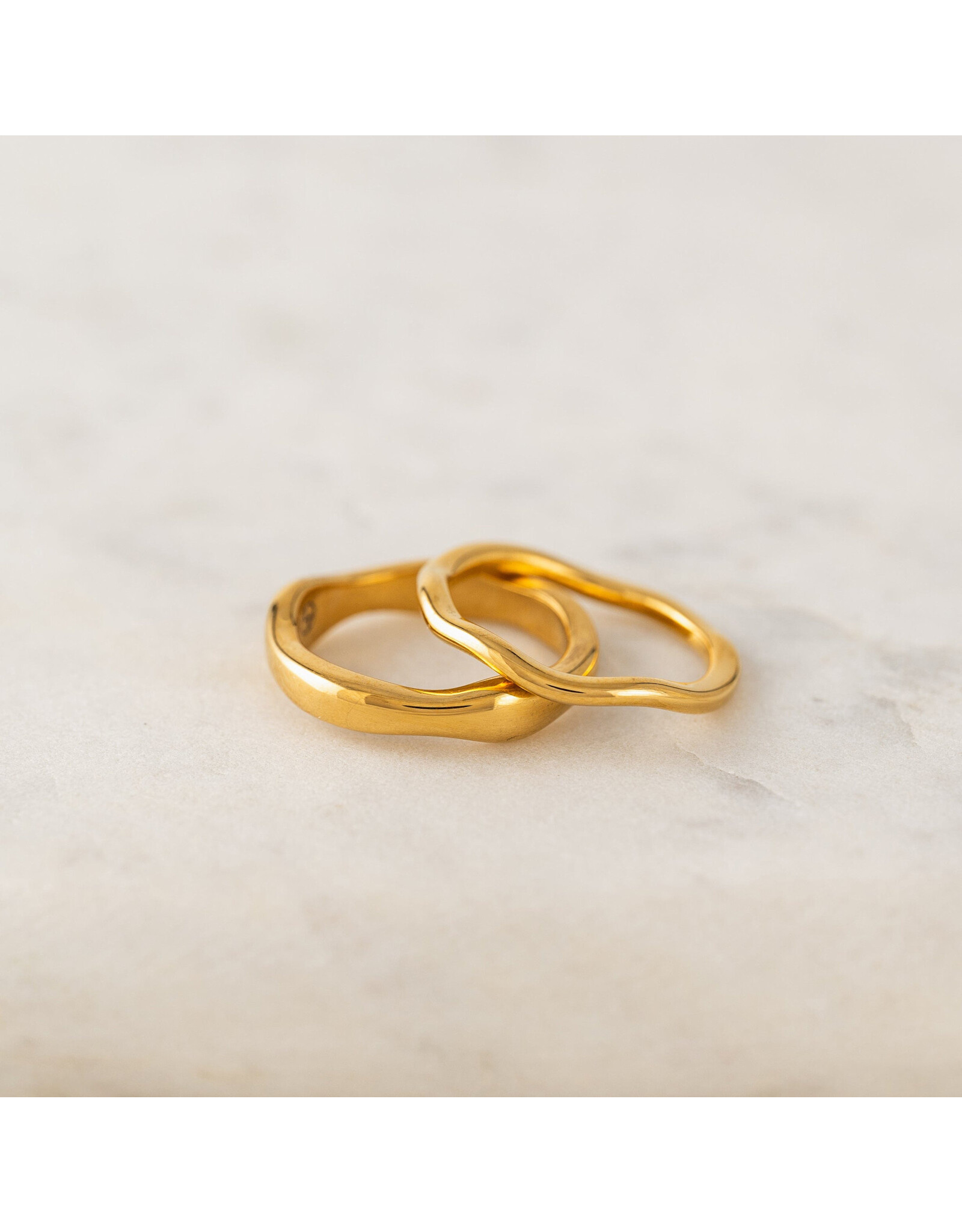 Coral Ring Set - Gold - 8