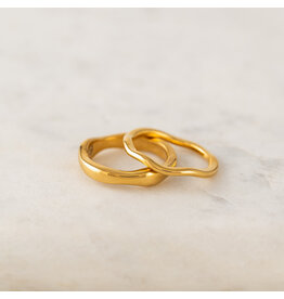Coral Ring Set - Gold - 8