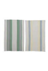 Woven Cotton Tea Towel w/ Stripes