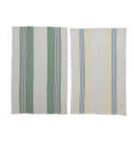 Woven Cotton Tea Towel w/ Stripes