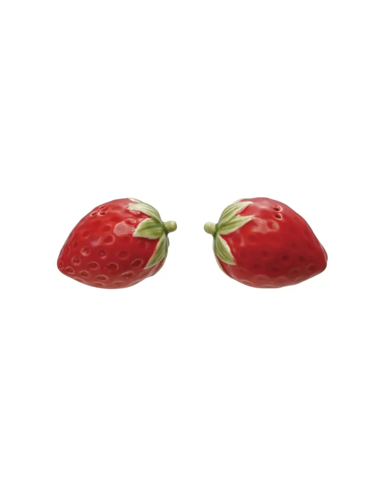 Hand-Painted Strawberry Shaped Salt & Pepper Shakers