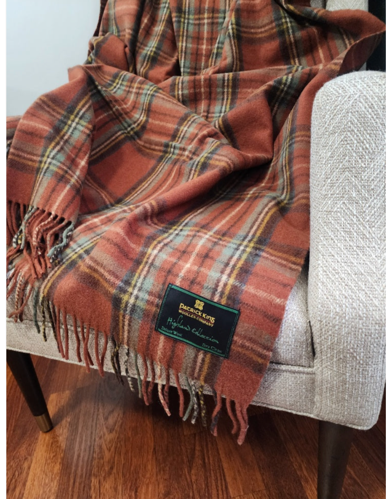 Patrick King Woollen Co. PK Highland Wool Throw - Royal Stewart Antique