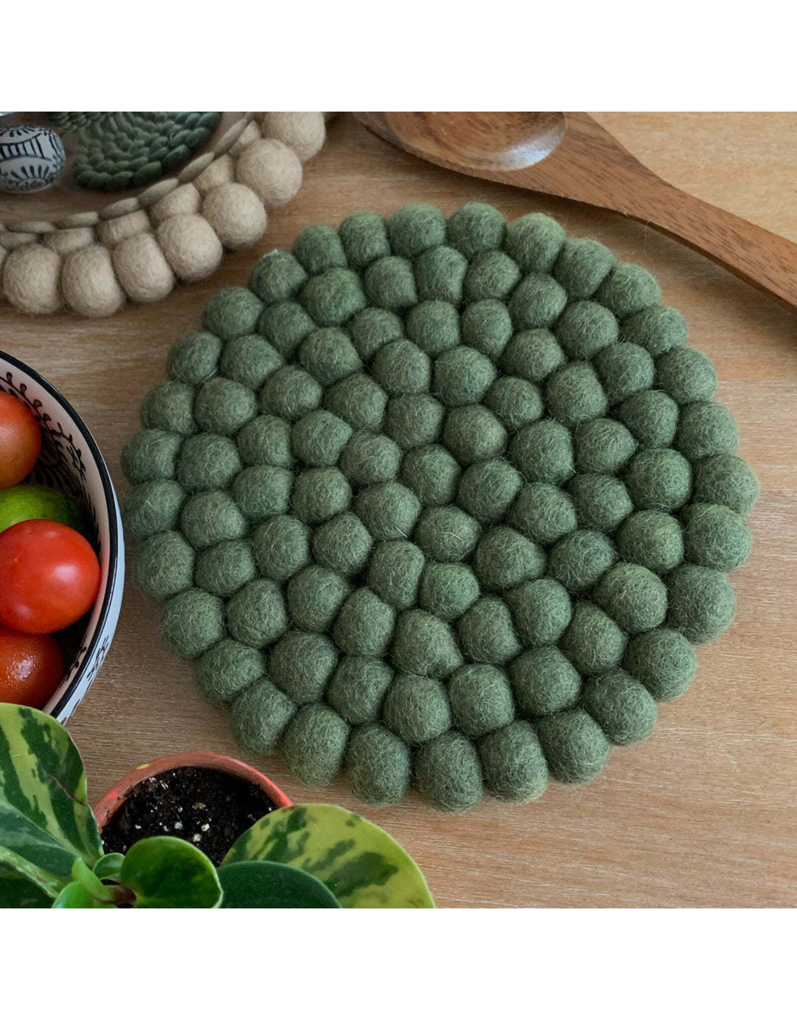 Felt Trivet - Olive