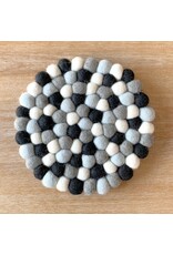 Felt Trivet - Multi Coloured Black/White/Grey