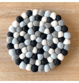Felt Trivet - Multi Coloured Black/White/Grey