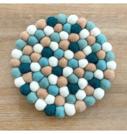 Felt Trivet - Multi Coloured Arctic Pastel