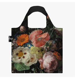 Loqi Packable Tote -  Still Life Flowers/Marble Tabletop