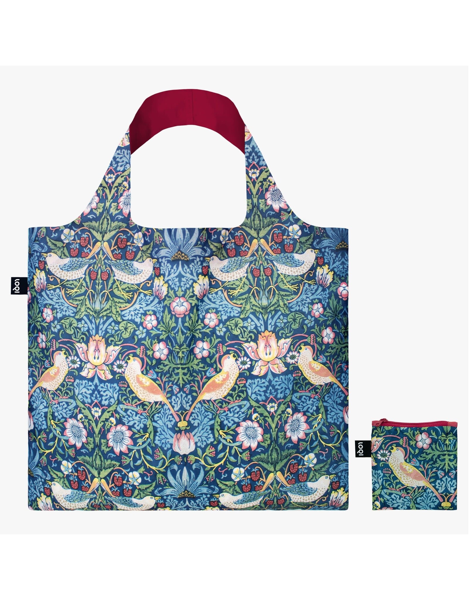Loqi Packable Tote -  Strawberry Thief