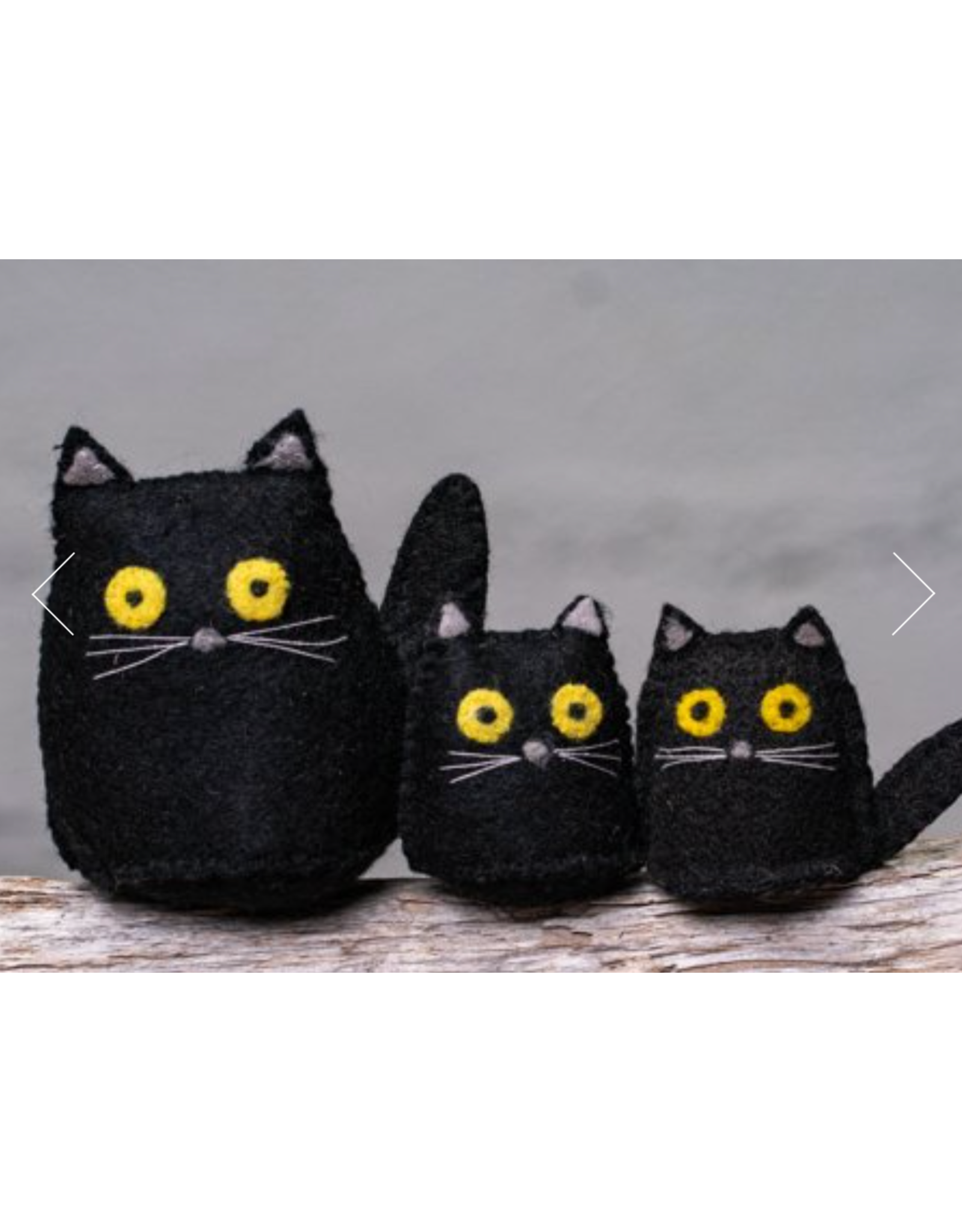 Genius Premium Craft 3 Black Cats - Sewing and Felting Kit