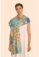 Powder Design Springtime Floral Cotton Scarf - Denim