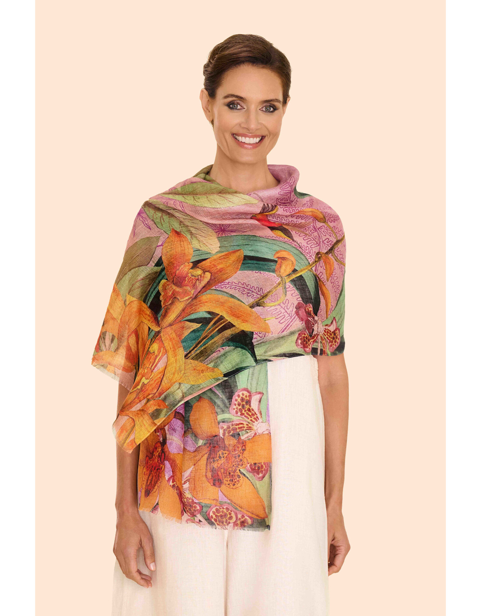 Powder Design Linen/Cotton Scarf - Botany Bliss Lavender