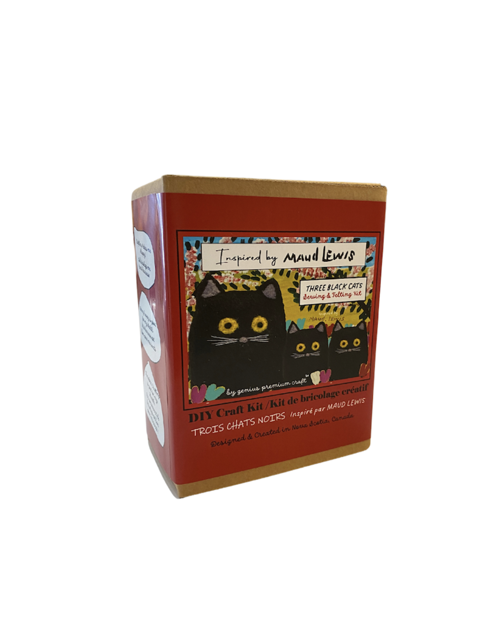Genius Premium Craft 3 Black Cats - Sewing and Felting Kit