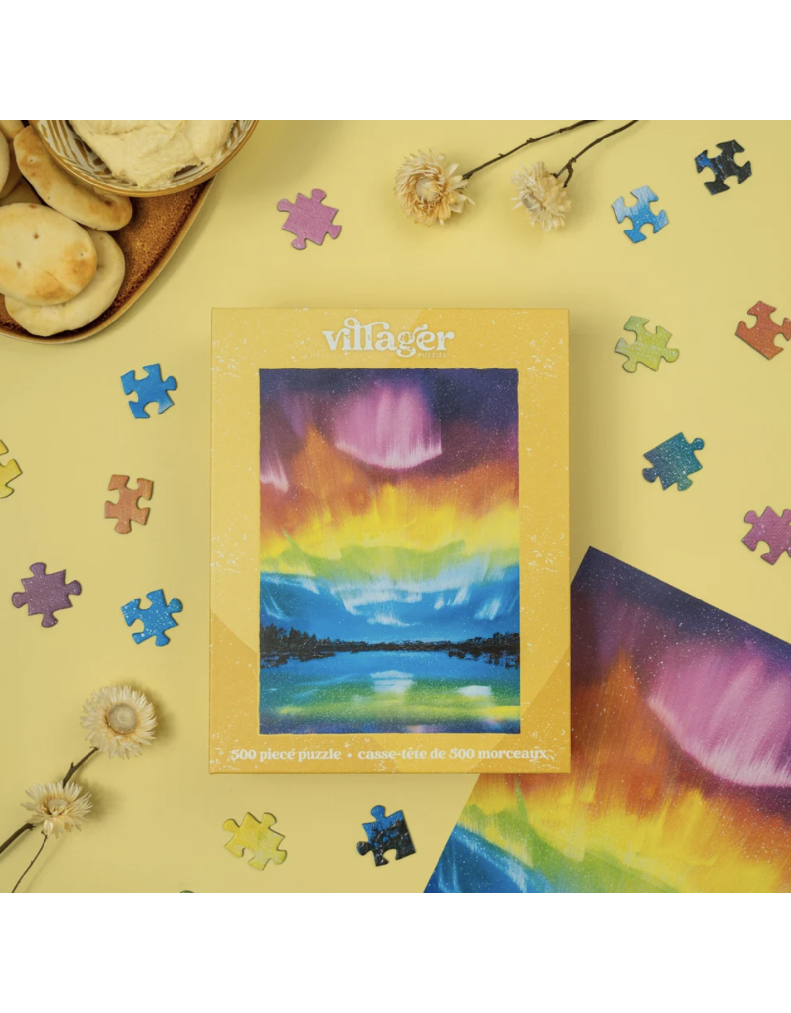 Villager Puzzles Rainbow Northern Lights - 500 Piece Puzzle