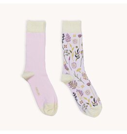 Pokoloko Botanical & Solid Pima Socks - Set/2 - Rosee