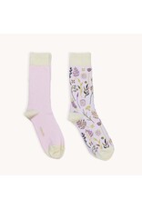 Pokoloko Botanical & Solid Pima Socks - Set/2 - Rosee