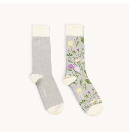 Pokoloko Botanical & Solid Pima Socks - Set/2 - Garden