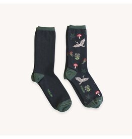 Pokoloko Botanical & Solid Pima Socks - Set/2 - Forage