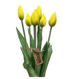 Tuin Faux Tulip Bud Bundle - 7 17" Yellow