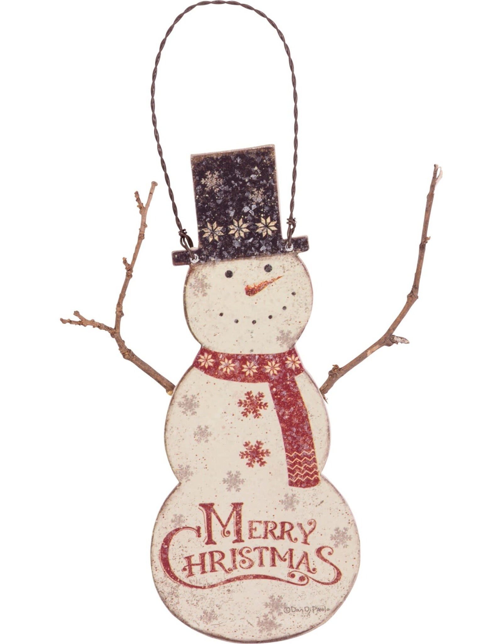 Merry Snowman Ornament