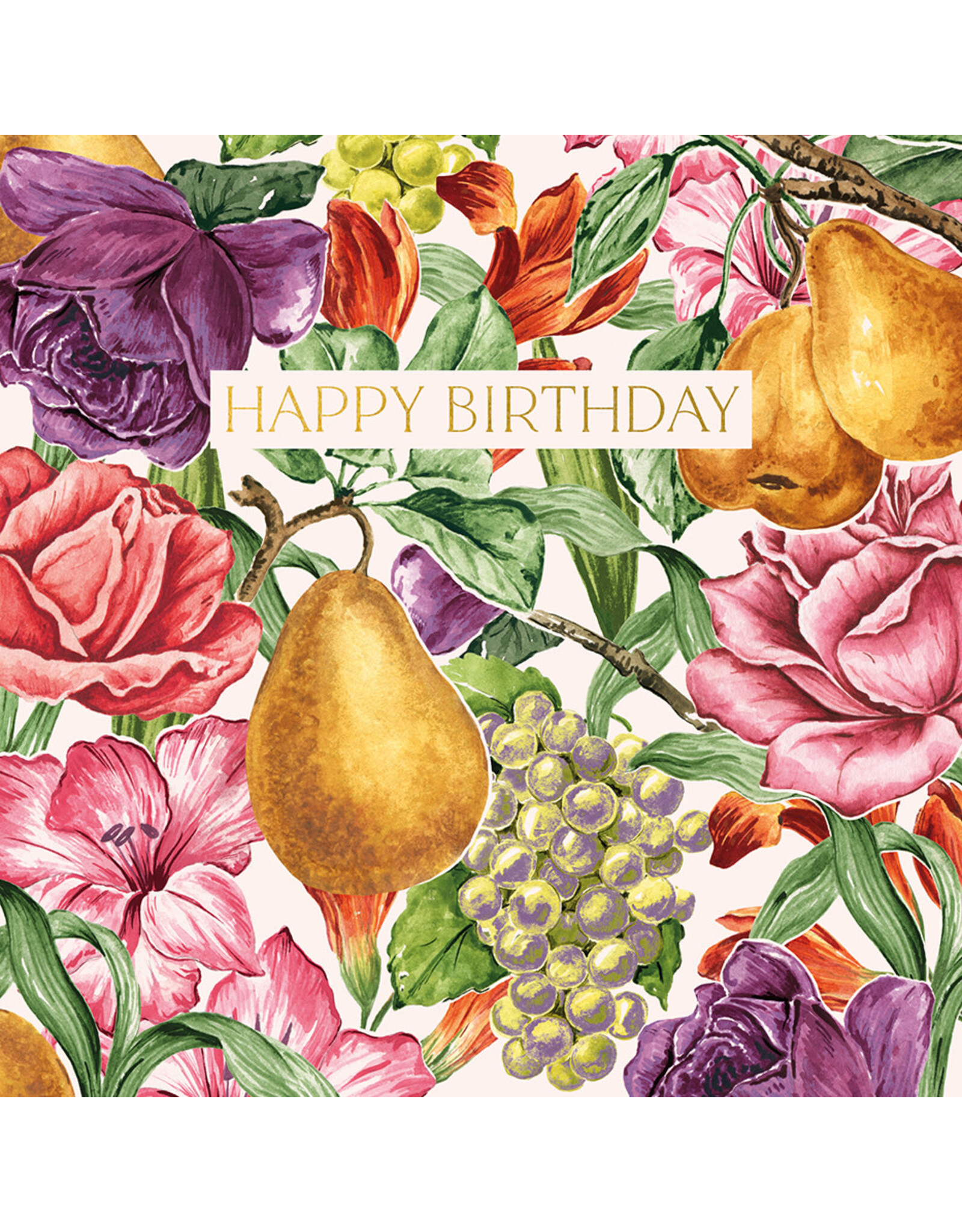Birthday - Pears And Flowers