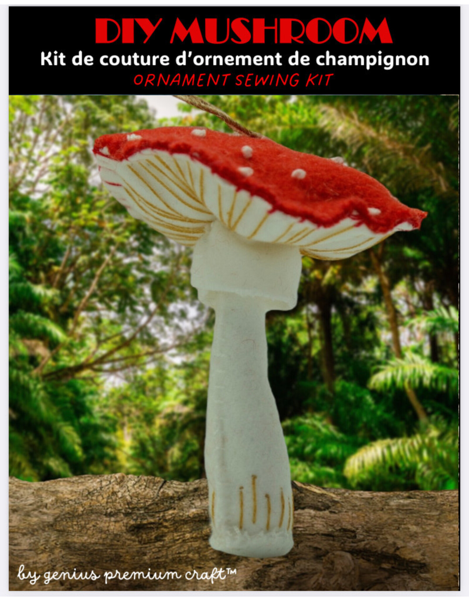Genius Premium Craft Mushroom Ornament - Sewing Kit