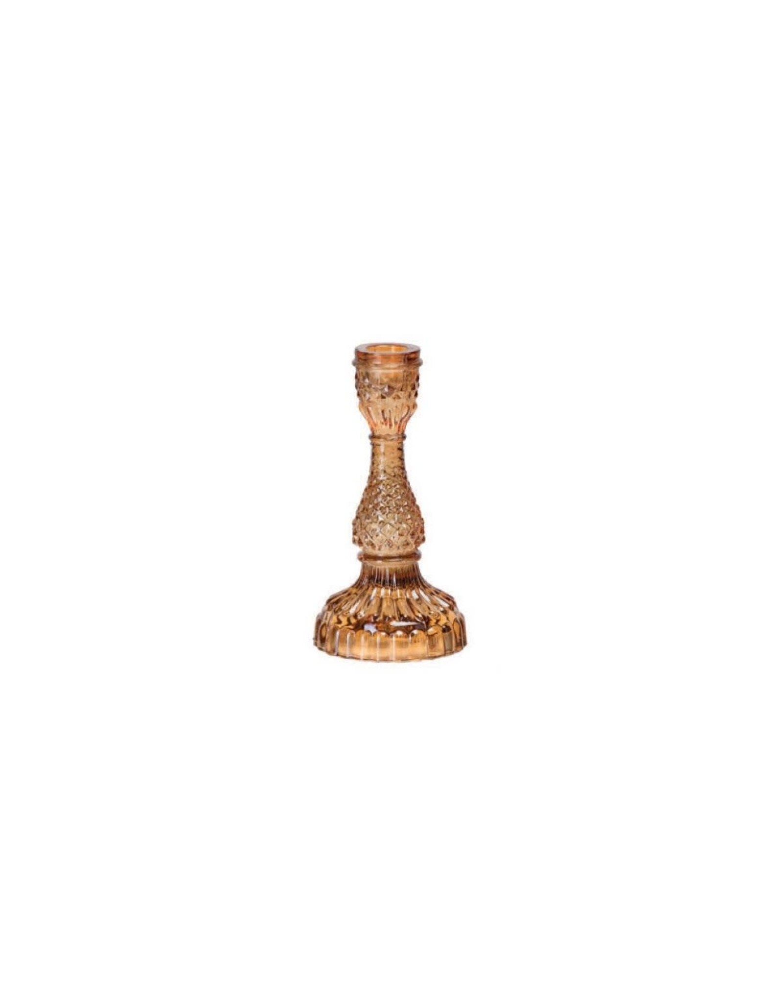 Old Country Design Bella Pressed Glass Candle Holder-