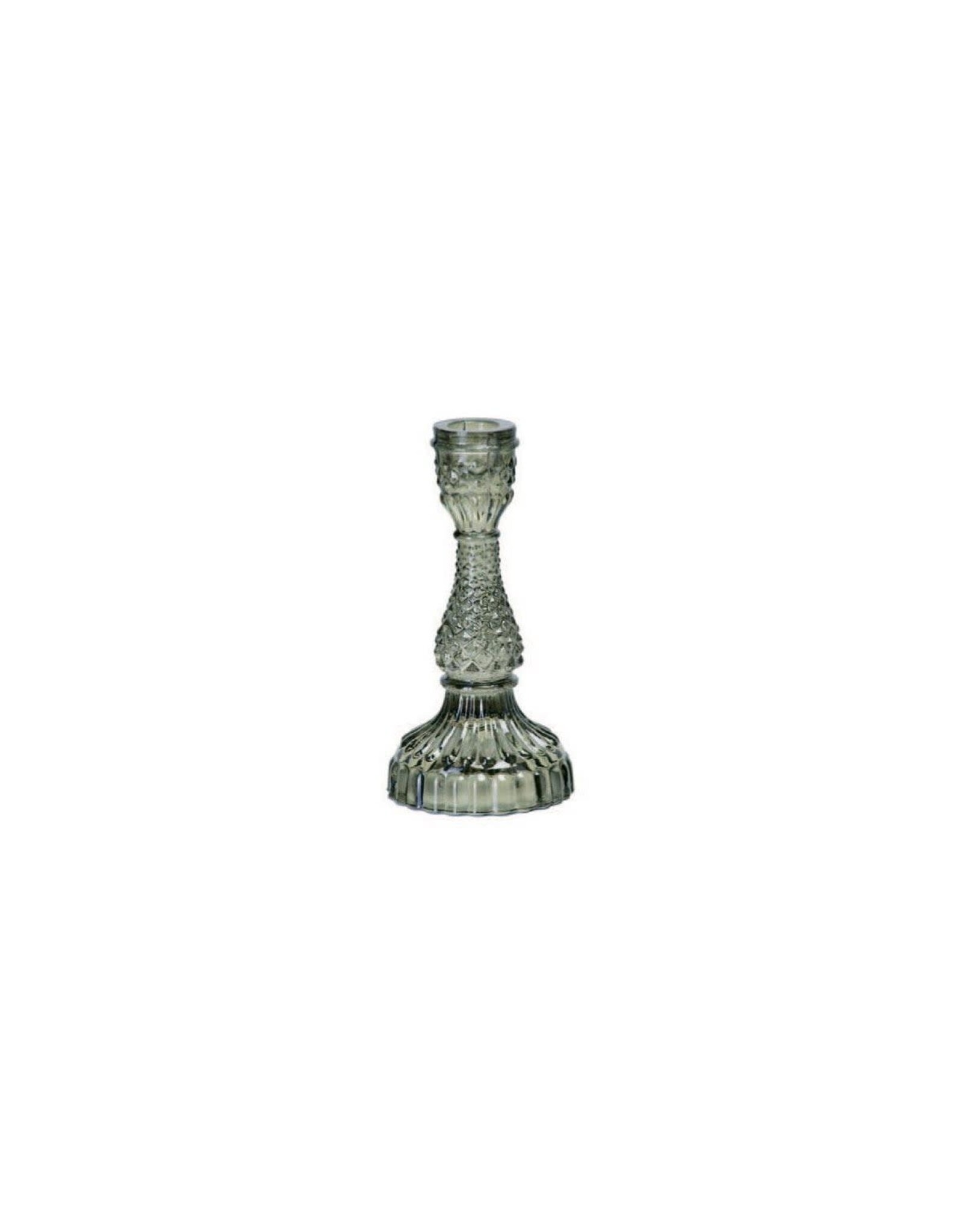 Old Country Design Bella Pressed Glass Candle Holder-